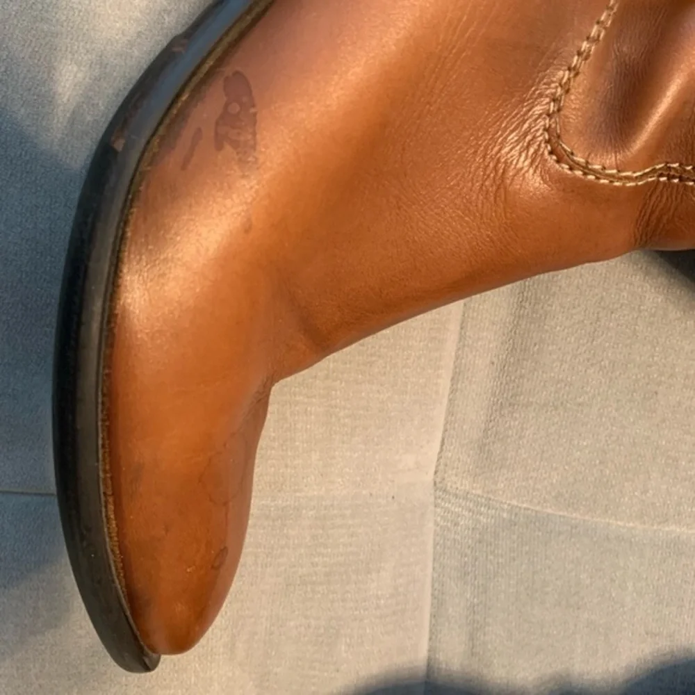 Lavorazione Artigianale Riding equestrian Knee High Leather Boots Shoes Brown 37